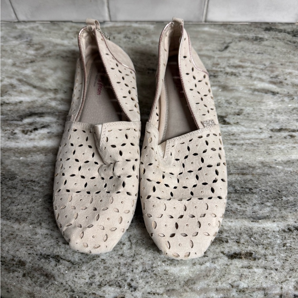 BOBS from Skechers Cream Cut-Out Flats